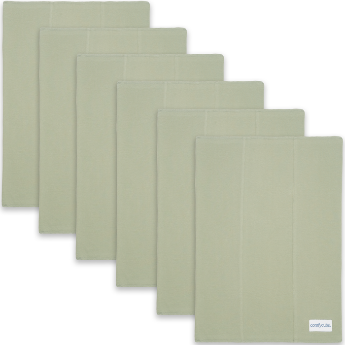 Cotton Burp Cloths in Sage