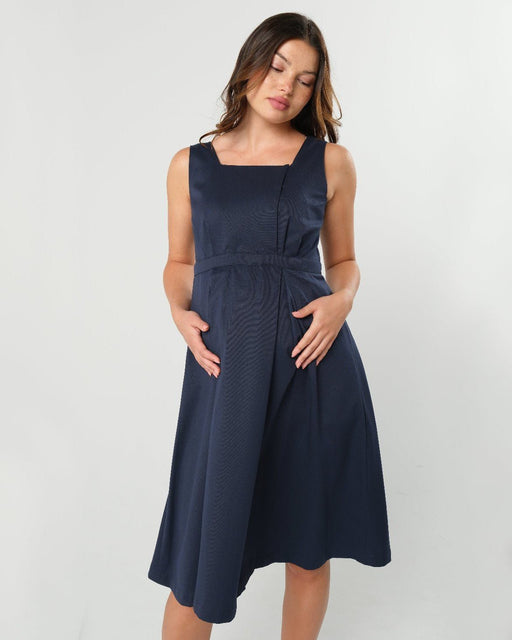 INTO THE BLUE Empire Maternity & Nursing Dress (Regular & Petite) - Nature Baby Outfitter