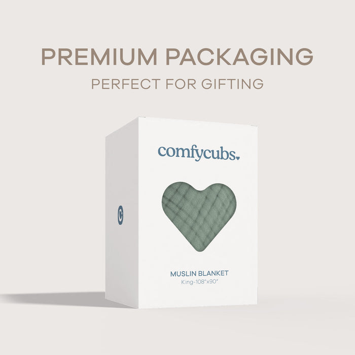 Adult Muslin Blanket in Fern