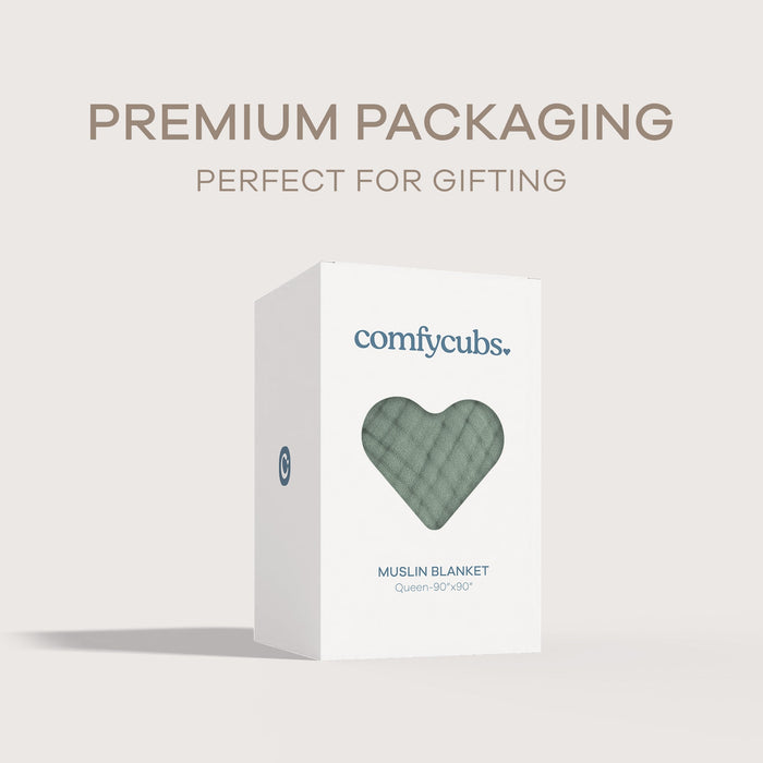 Adult Muslin Blanket in Fern