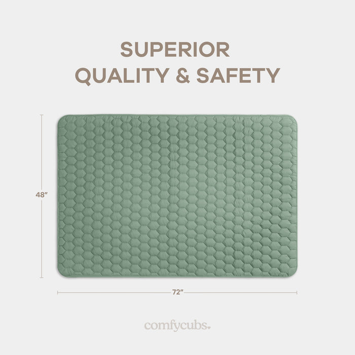 Play Mat with Non-Slip Bottom in Fern