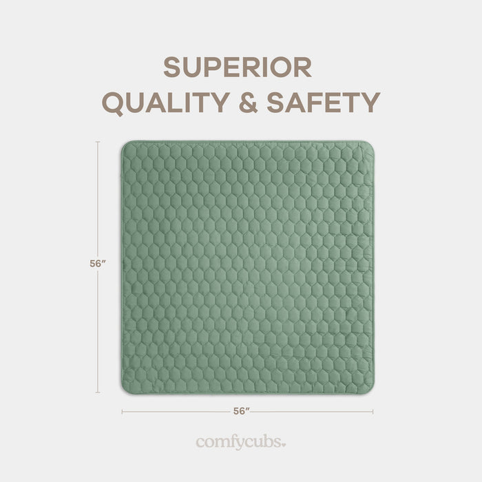 Play Mat with Non-Slip Bottom in Fern