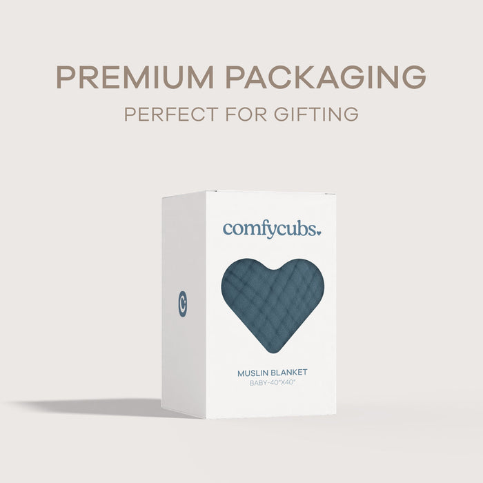 Baby Muslin Blanket in Neptune
