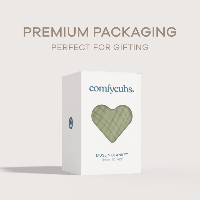 Adult Muslin Blanket in Sage