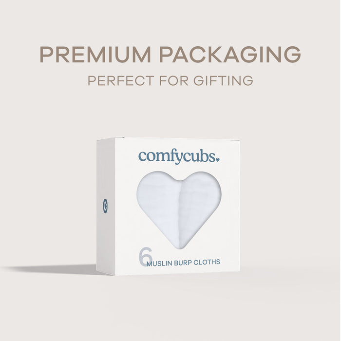 Muslin Burp Cloths in White