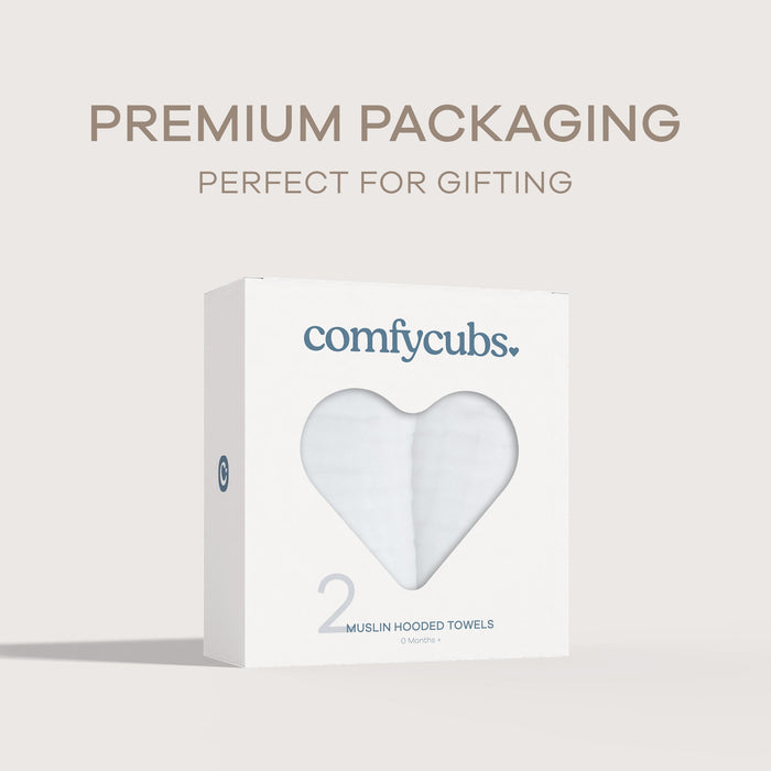 Baby Hooded Towels in White