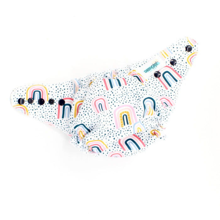 Rainbow Cheeky Cloth One Size Reusable Swim Diaper