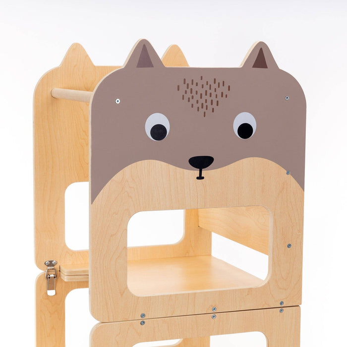 Convertible Toddler Tower - 4-in-1 Montessori Step Stool & Desk