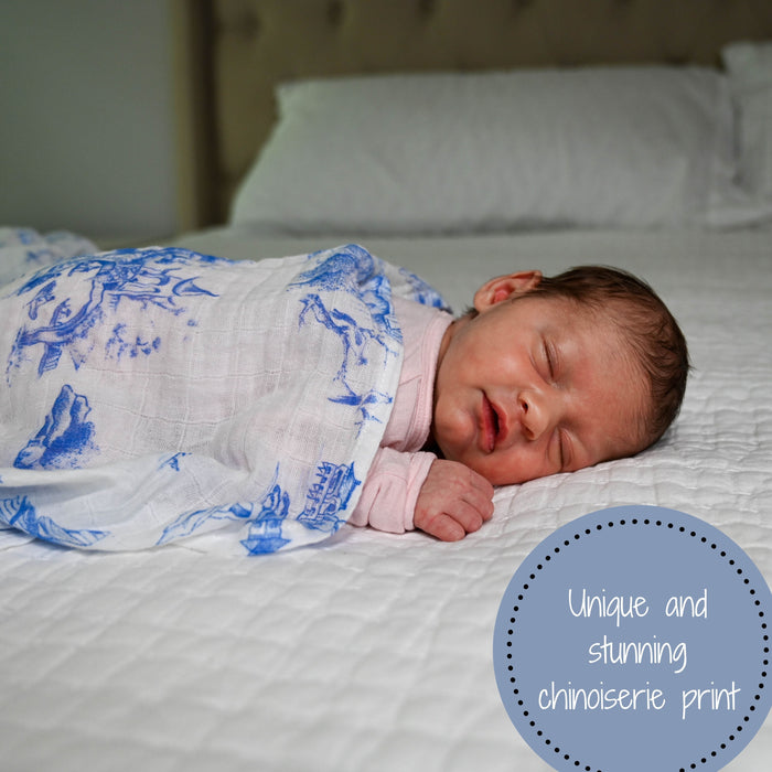 Chinoiserie Swaddle Blanket