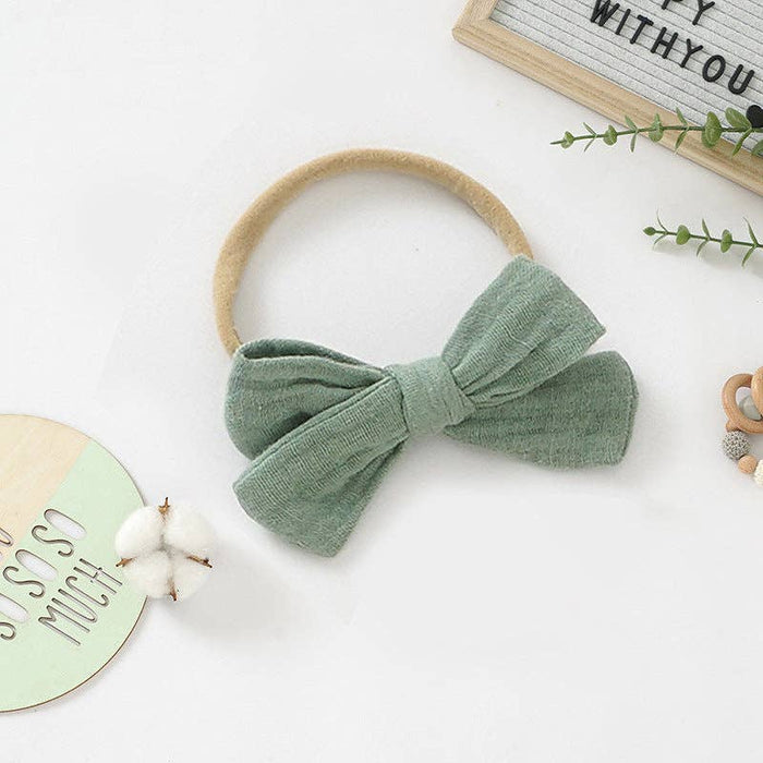 Organic Cotton Baby Headband With Bow Cute Infant Hair Accessory