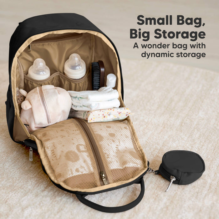 Trendy Black Jumbo Play Diaper Bag Backpack, Baby Bag with Changing Pad - Nature Baby Outfitter
