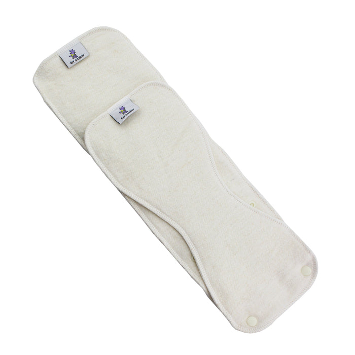 6r Soaker Insert Set | Raw Hemp Cotton Fleece - 7 Layer Overnight & Heavy Wetter