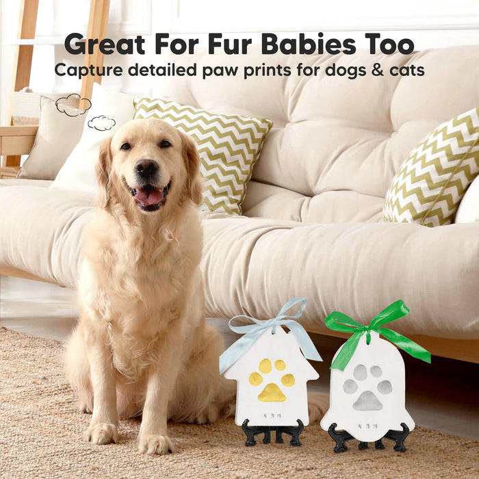 Trove Baby Hand & Footprint Ornament Keepsake, Paw Print Kit - Nature Baby Outfitter