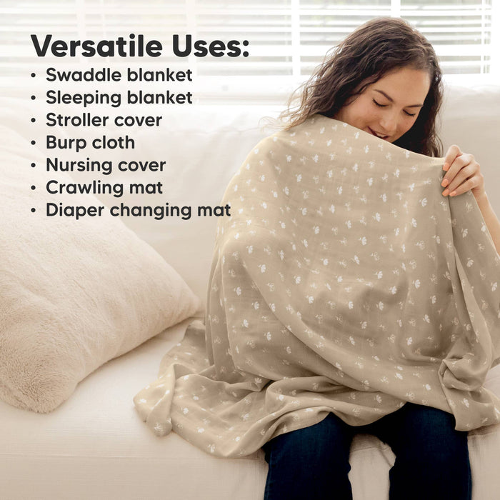 KeaBabies Lumi Muslin Swaddle Blankets