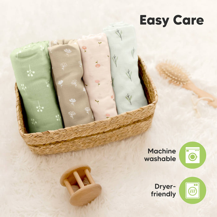 KeaBabies Lumi Muslin Swaddle Blankets