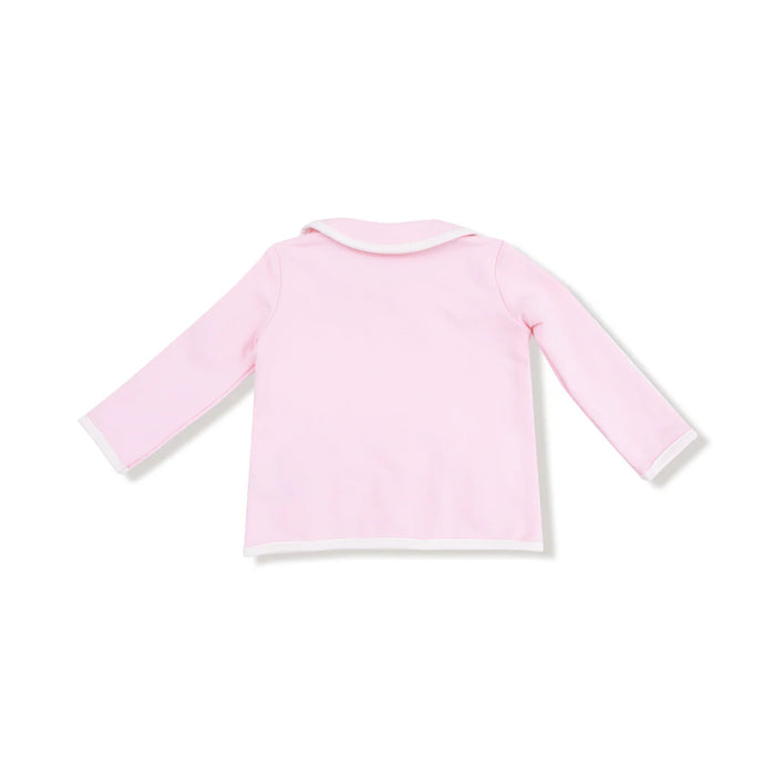 Vintage Pink Tweed Jacket with Bow Pockets