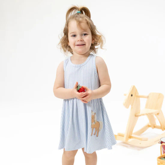 Cute Farm Animals Appliques Tank Dress & Bloomer