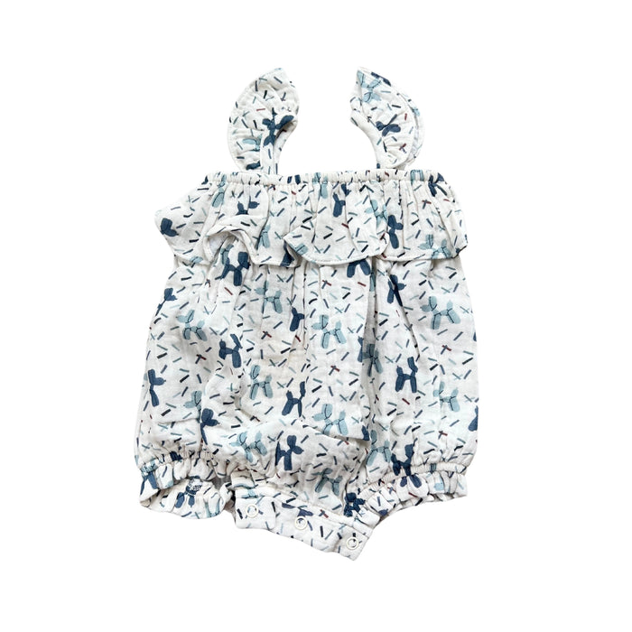 Balloon Dogs Gauze Bubble Romper