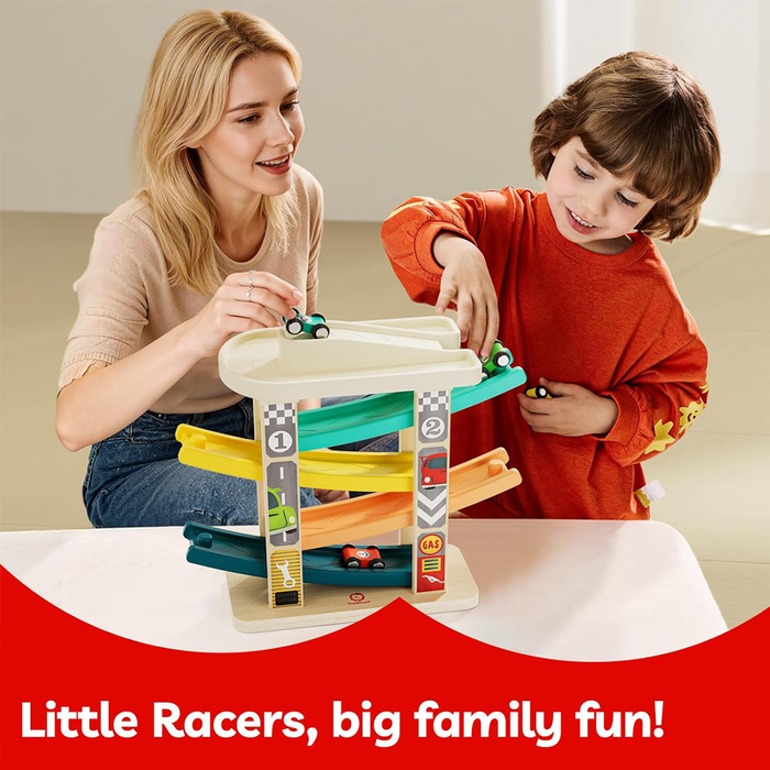 Toddler Wooden Race Track Car Ramp