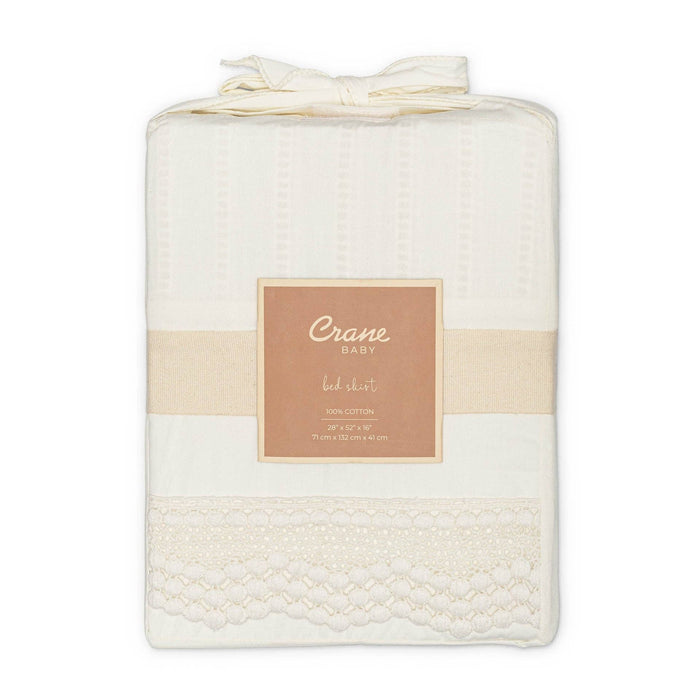 Off-White Lace Scallop Crib Skirt