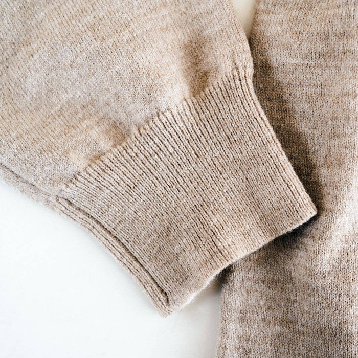 Sand Quarter Zip Sweater