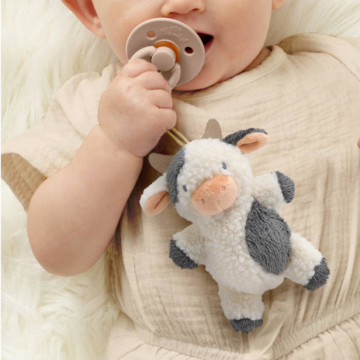 Cow Bitzy Pal Natural Rubber Pacifier & Plush