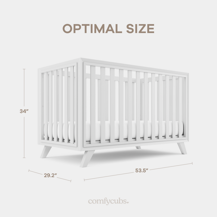 Baby Crib for 0 to 3 Years - All White