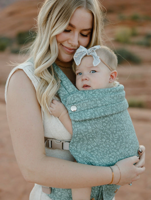 Monroe x Coco Bloom – Neutral Cotton Baby Carrier (7–35 lbs) - Nature Baby Outfitter