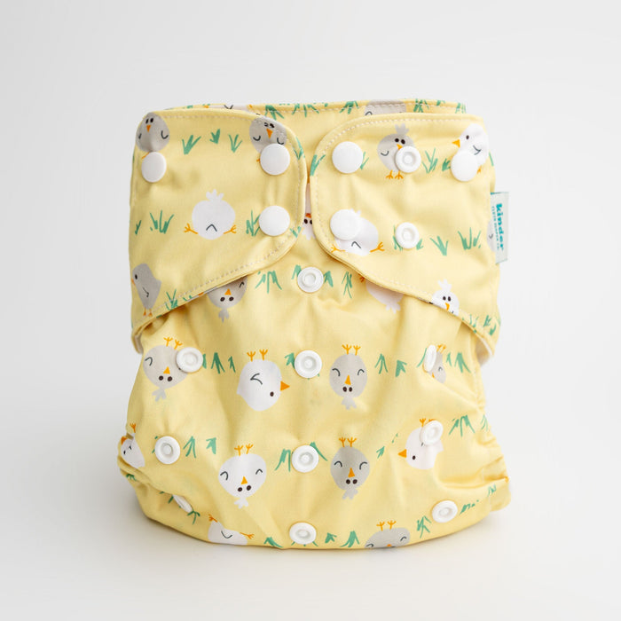Animals and Insects: Essentials Pocket Cloth Diaper with Athletic Wicking Jersey, Grows with your Baby