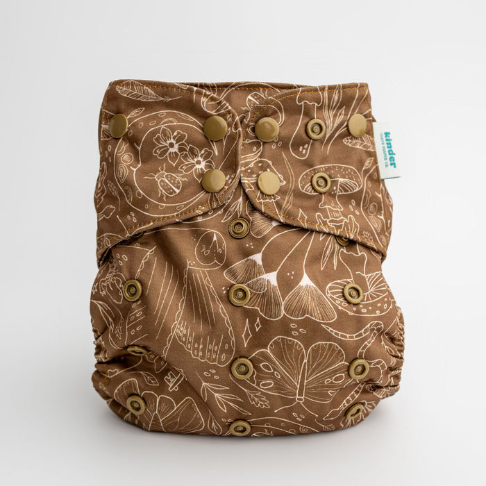 Nature: Essentials Pocket Cloth Diaper with Athletic Wicking Jersey, Grows with your Baby