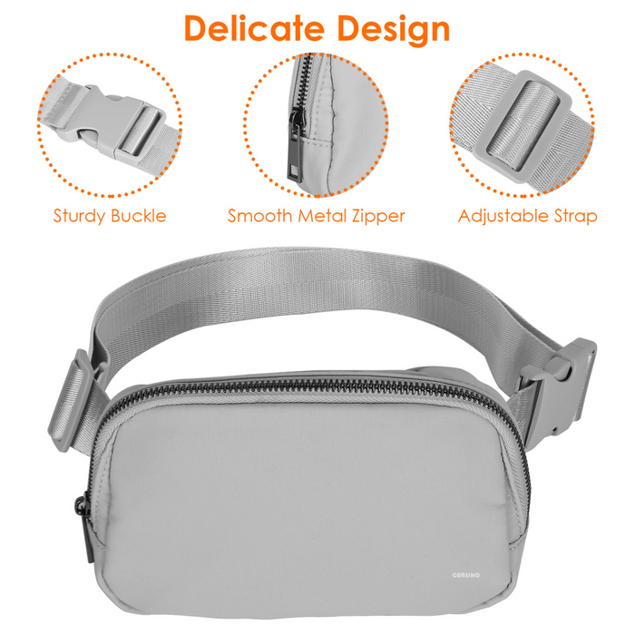 Sport Fanny Pack Unisex Waist Pouch Belt Bag Purse Chest Bag for Outdoor Sport Travel Beach Concerts Travel 20.86in-35.03in Waist Circumference with A