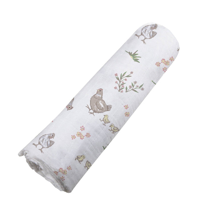 Farm Chickens Bamboo Swaddle