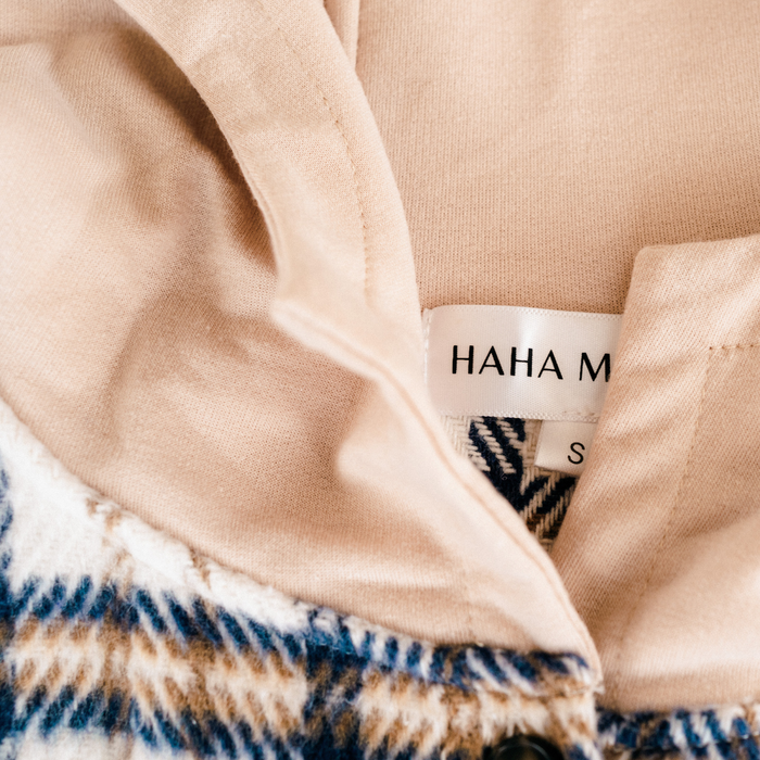 Cream & Navy Plaid Flannel - Infant