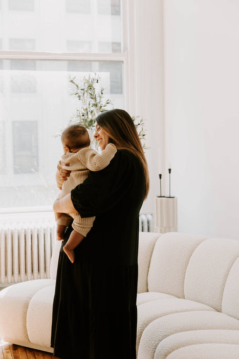 Tiered Breastfeeding Dress - Black - Nature Baby Outfitter