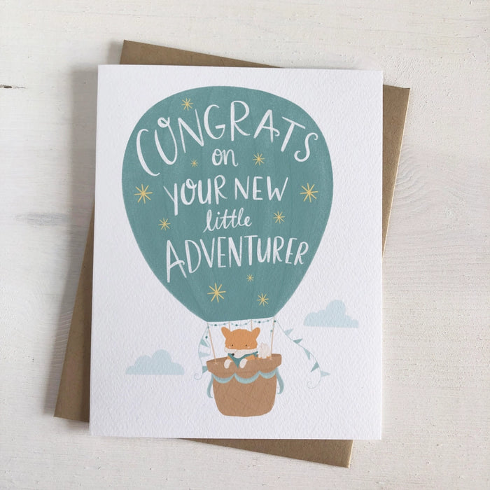 Little Adventurer - Fox Baby Greeting Card