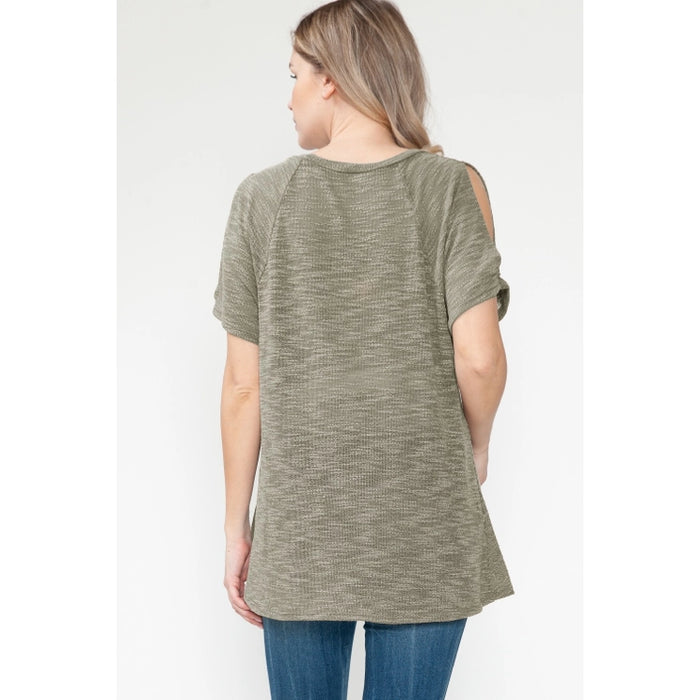 Maternity Front Hem Tie Knotted Basic Top