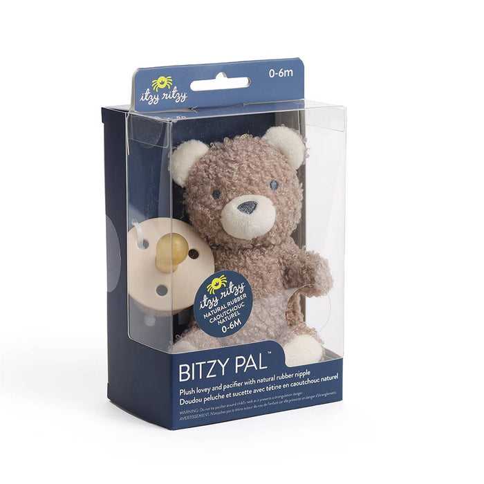 Bear Bitzy Pal Natural Rubber Pacifier & Plush