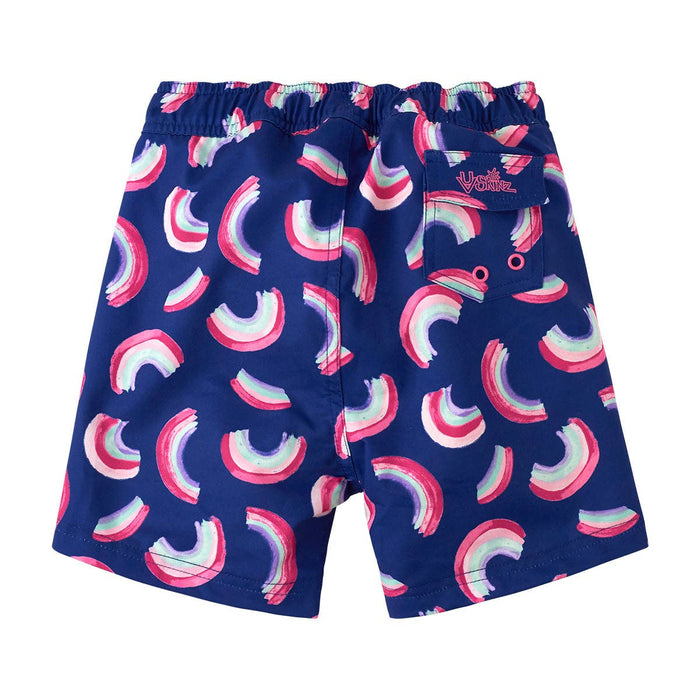 Girl's Board Shorts: Rainbow Toss