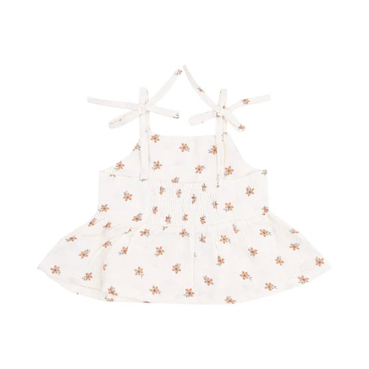 Bitty Blooms Smocked Peplum Tank and Pant Set