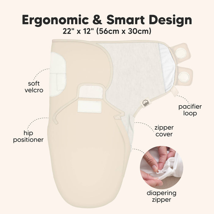 Bumble Bear 3pk Soothe Zippy Baby Swaddles 0-6 Months,Newborn Sleep Sack - Nature Baby Outfitter