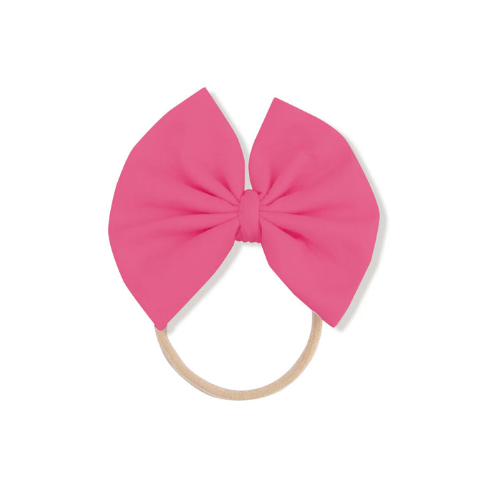 Pink Power Big Bow on Soft Headband