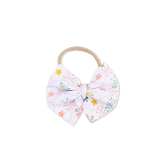 Spring Blooms Bow Trellis Big Bow on Headband