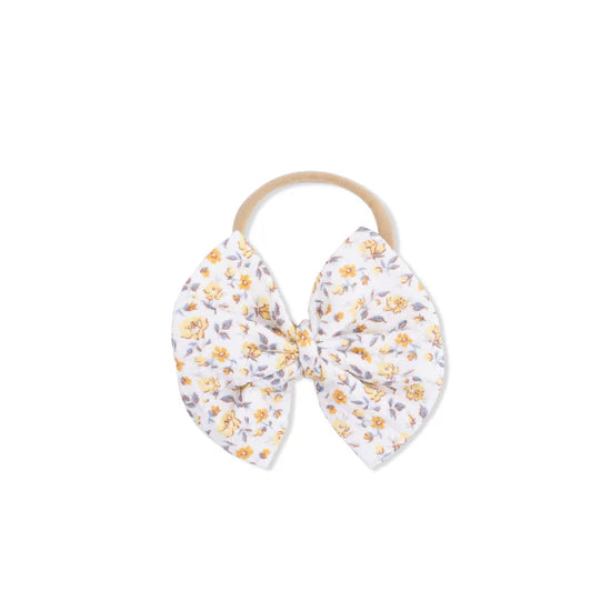 Yellow Country Roses Big Bow on Headband