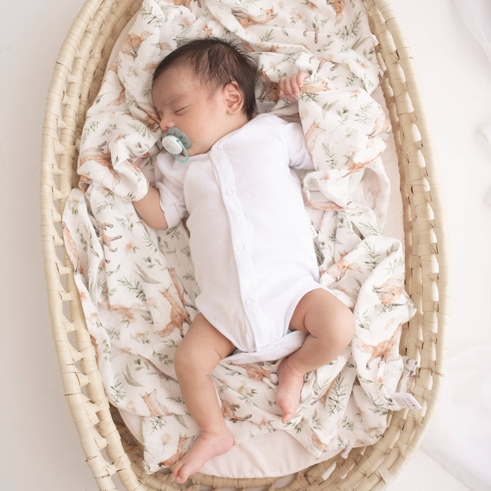 Sage Green & Forest Muslin Swaddle Blankets Set