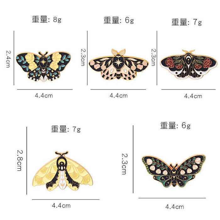 Colorful Butterfly Insect Brooch Metal Badge Scarf Clip