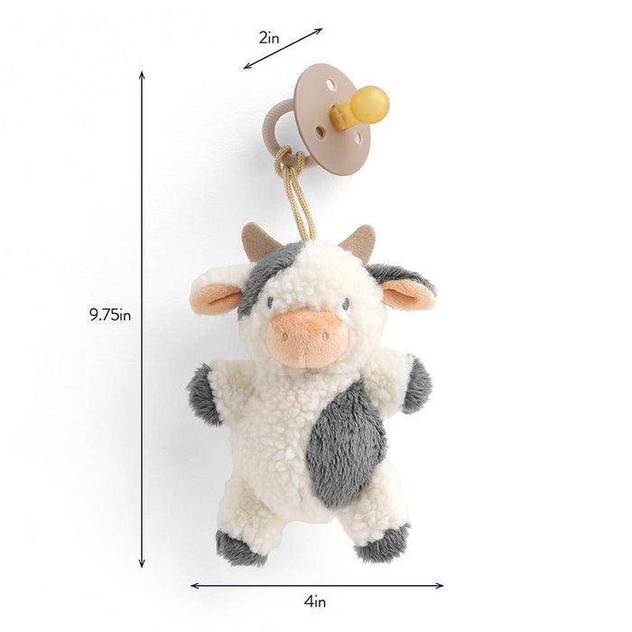Cow Bitzy Pal Natural Rubber Pacifier & Plush
