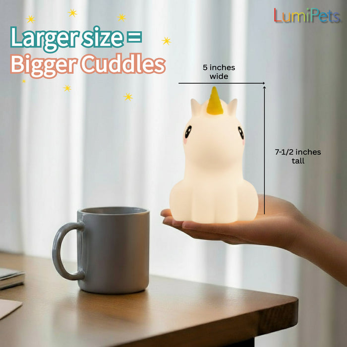 LumiPets® Unicorn - Children's Nursery Touch Night Light - Nature Baby Outfitter