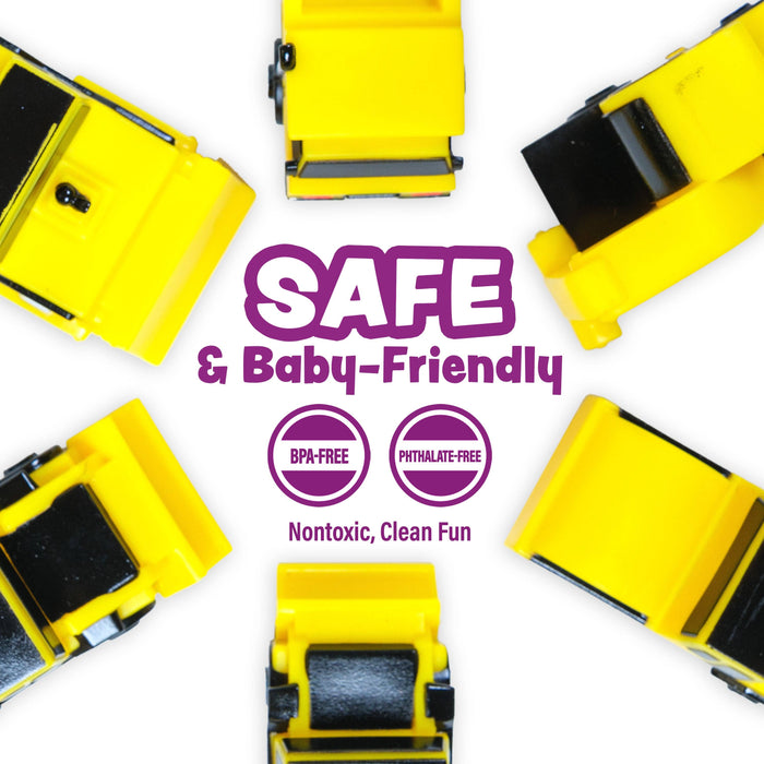 Construction Trucks Mold Free Bath Toys, 6 Pack