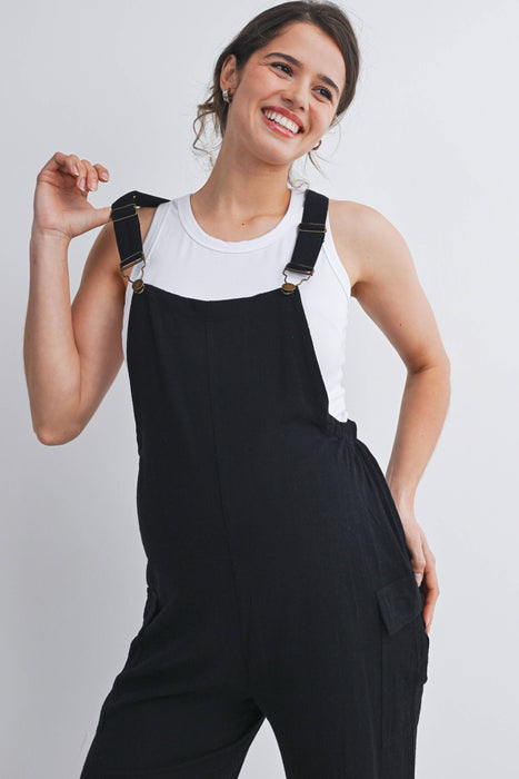 Straight Leg Maternity Adjustable Overalls