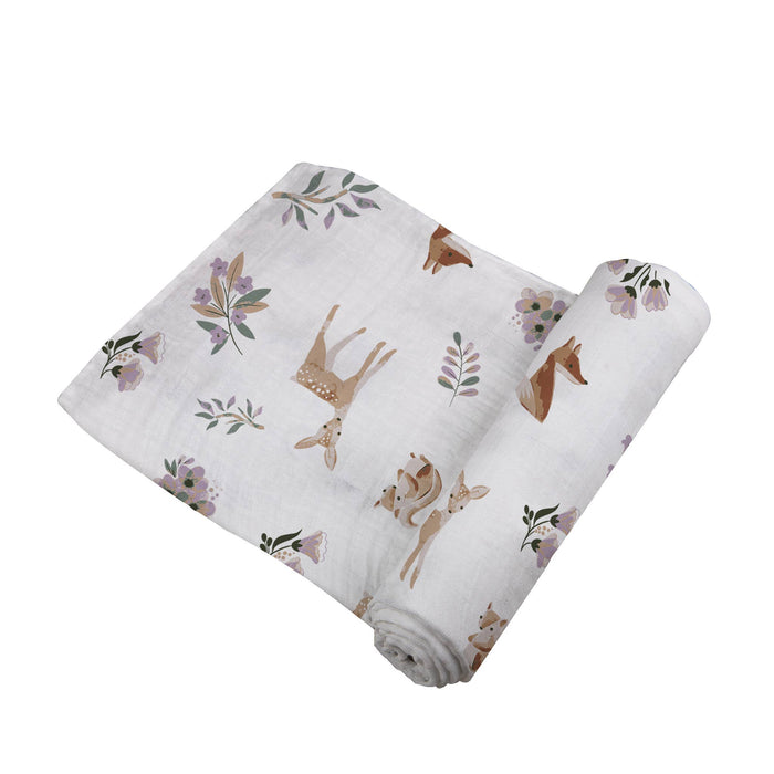 Sierra Fox and Deer Cotton Swaddle